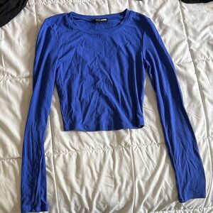 FASHION NOVA royal blue crop top